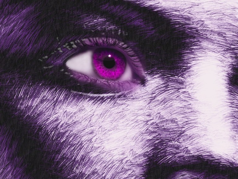 Woman Looking in Purple - Digital Art - © Socrates