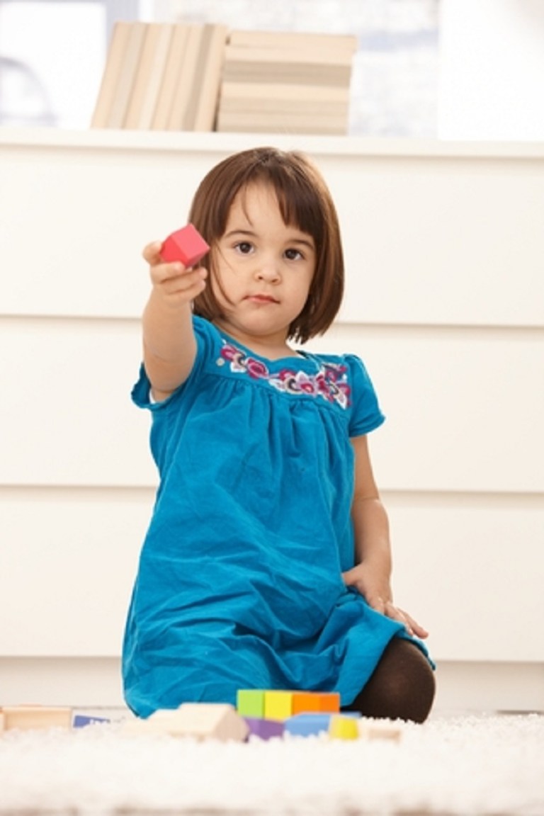 Girl Offering Building Block © Nyul